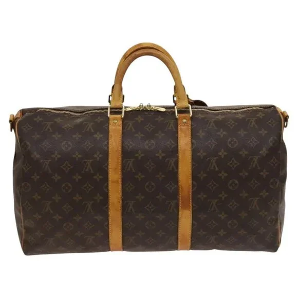 LOUIS VUITTON Monogram Keepall Bandouliere 50 Boston Bag M41416 LV Auth 125289 - Picture 3 of 16